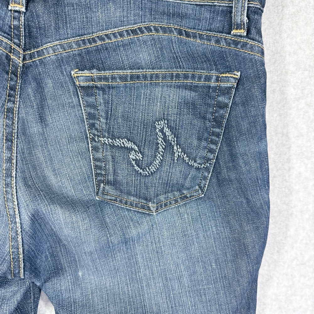 AG Adriano Goldschmied Crop Jeans The Shorty Womens 31R x 20 Blue Denim Cuffed - Picture 9 of 12